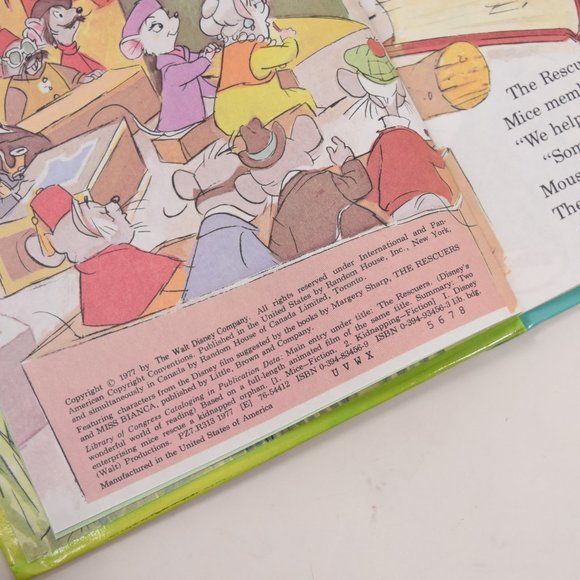 Lot Disney Books Rescuers Lambert Sheepish Lion Bambi Grows Up Hardcover VTG 70s - Picture 8 of 16